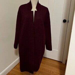 Philosophy Long Knit Burgundy Jacket